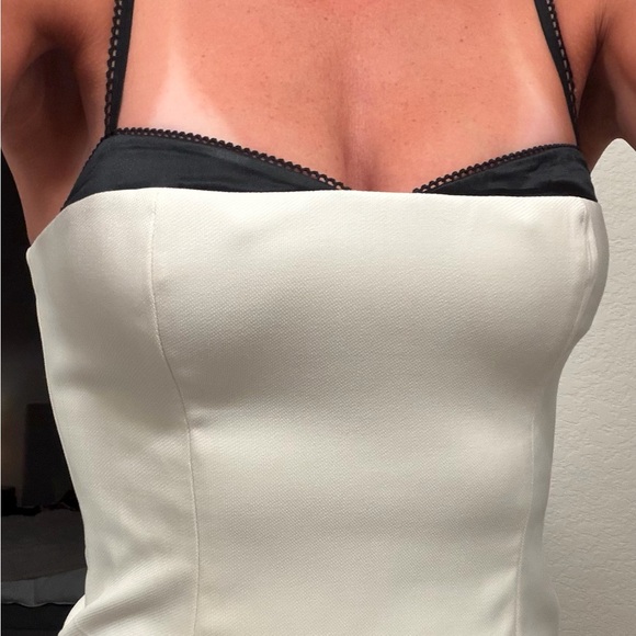 Reformation Tops - New w/o Tags Reformation Melanie Ivory Bustier Top with Black Trim